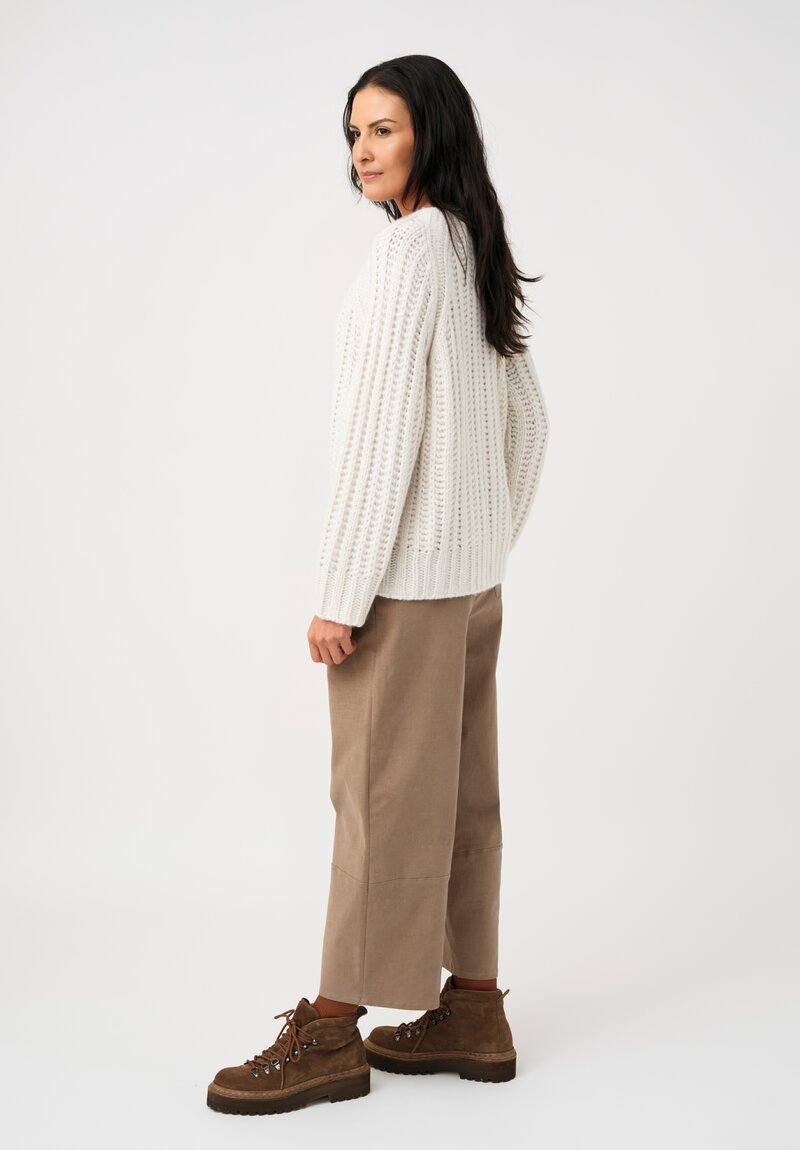 Iris Von Arnim Cashmere & Silk Danira Sweater in Off White