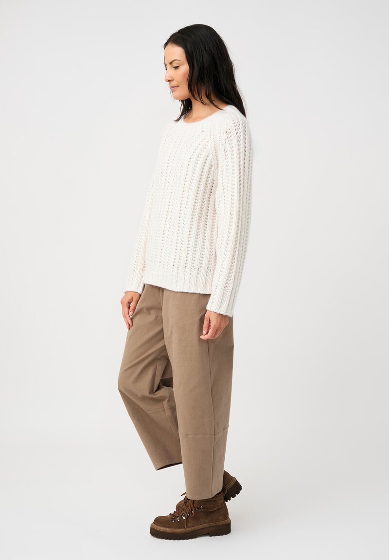 Iris Von Arnim Cashmere & Silk Danira Sweater in Off White