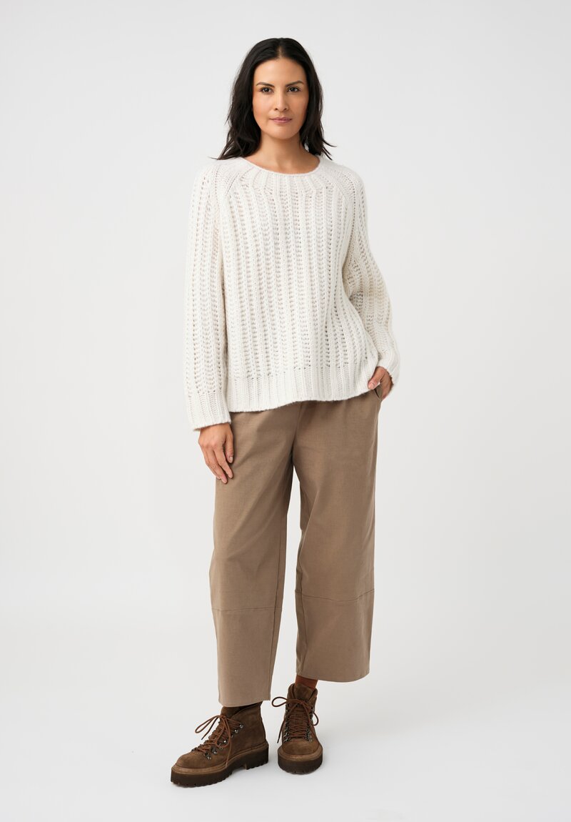 Iris Von Arnim Cashmere & Silk Danira Sweater in Off White