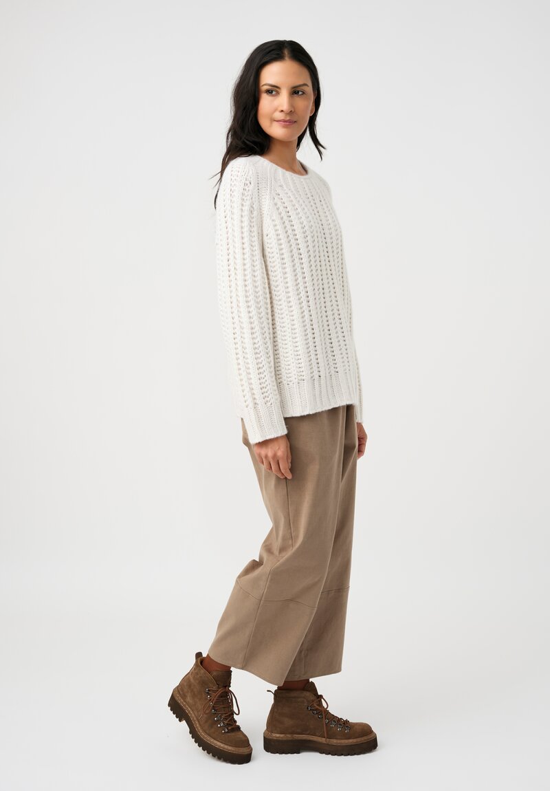 Iris Von Arnim Cashmere & Silk Danira Sweater in Off White