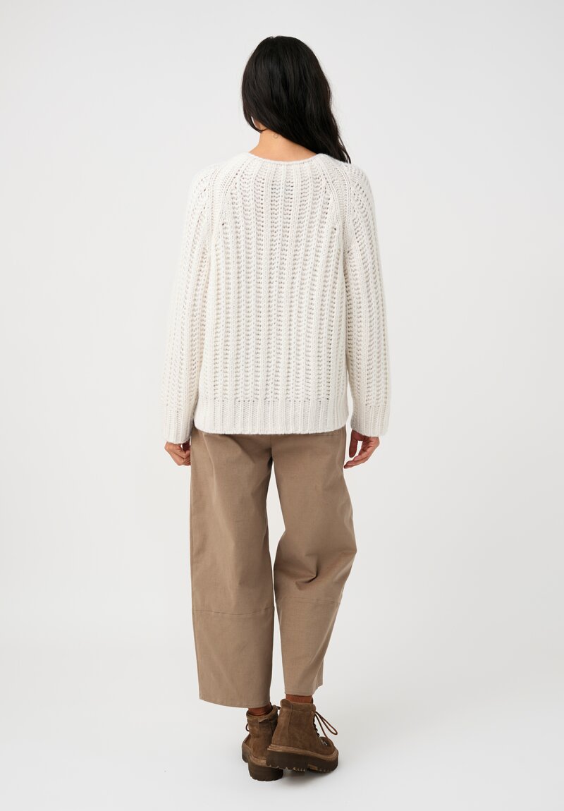 Iris Von Arnim Cashmere & Silk Danira Sweater in Off White