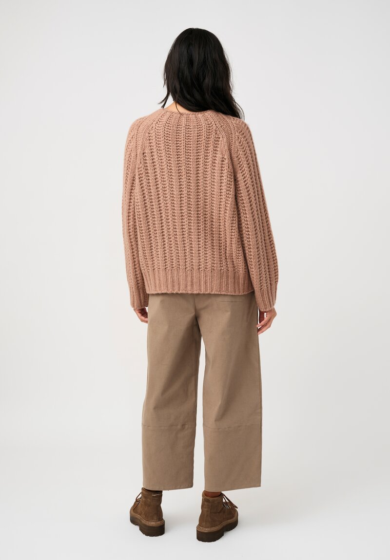Iris Von Arnim Cashmere & Silk Danira Sweater in Rosewood Pink