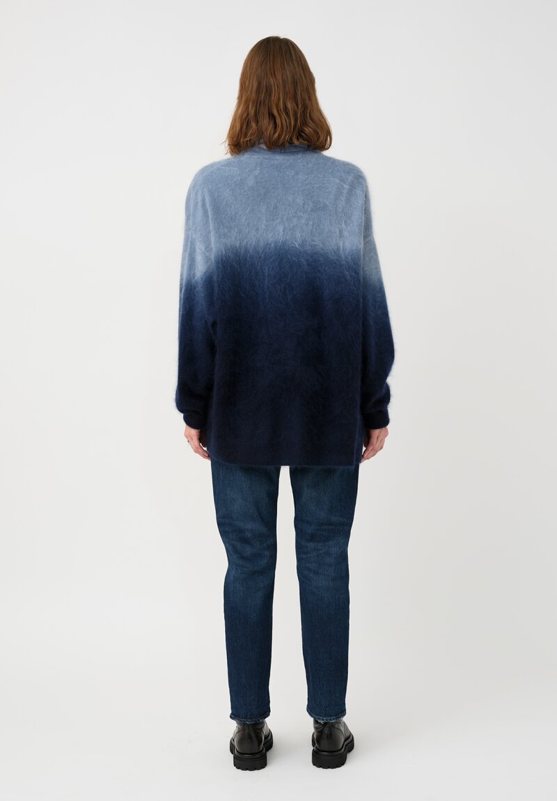 Iris Von Arnim Dip-Dyed Brushed Cashmere Kamelia Cardigan