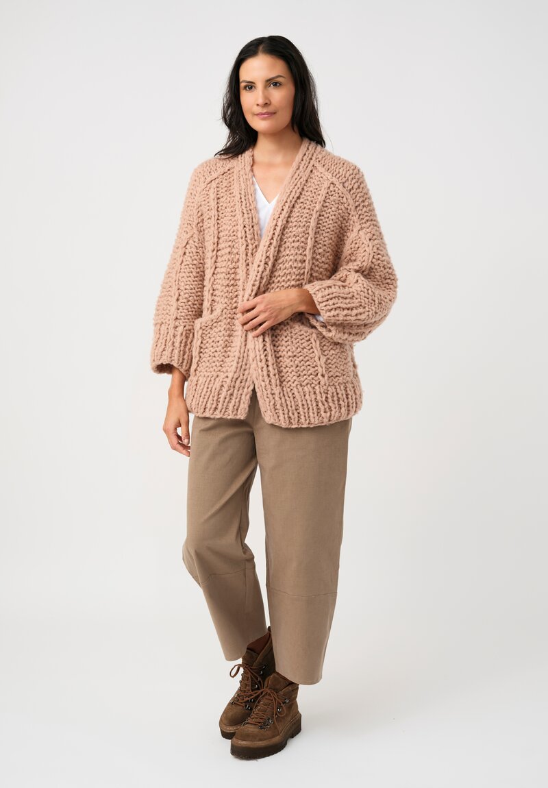 Iris Von Arnim Cashmere Junia Cardigan in Rosewood Pink