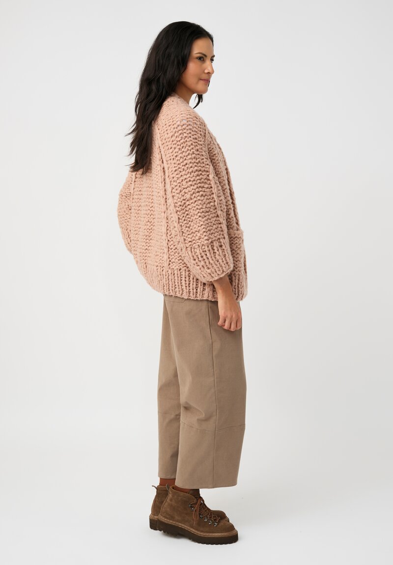 Iris Von Arnim Cashmere Junia Cardigan in Rosewood Pink