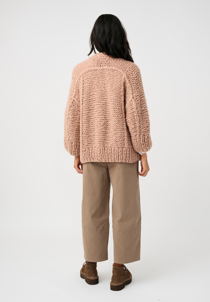 Iris Von Arnim Cashmere Junia Cardigan in Rosewood Pink