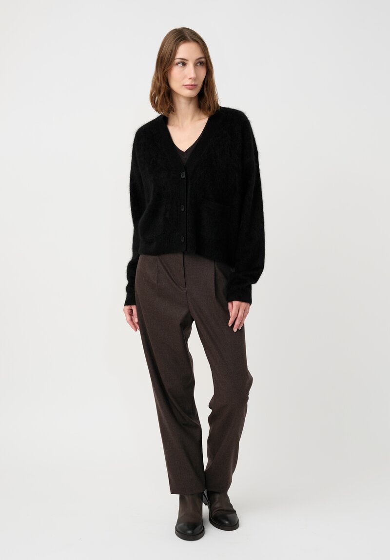Iris Von Arnim Brushed Cashmere Cropped Seraphina Cardigan