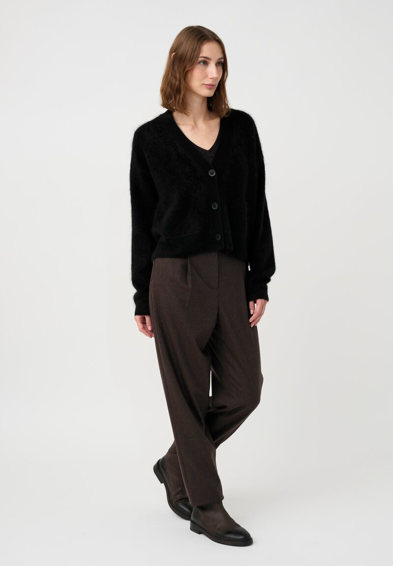 Iris Von Arnim Brushed Cashmere Cropped Seraphina Cardigan