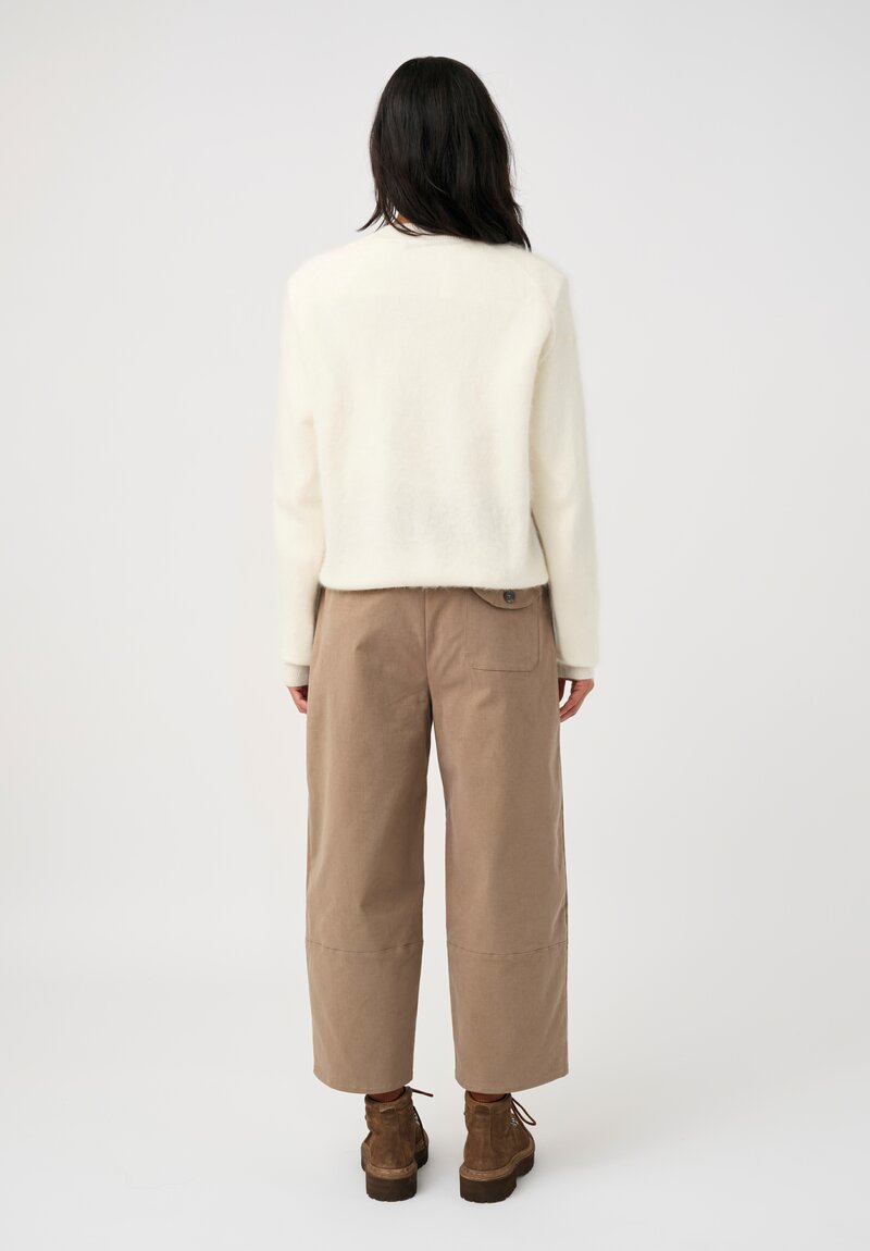 Iris Von Arnim Brushed Cashmere Seraphina Cardigan in Off White