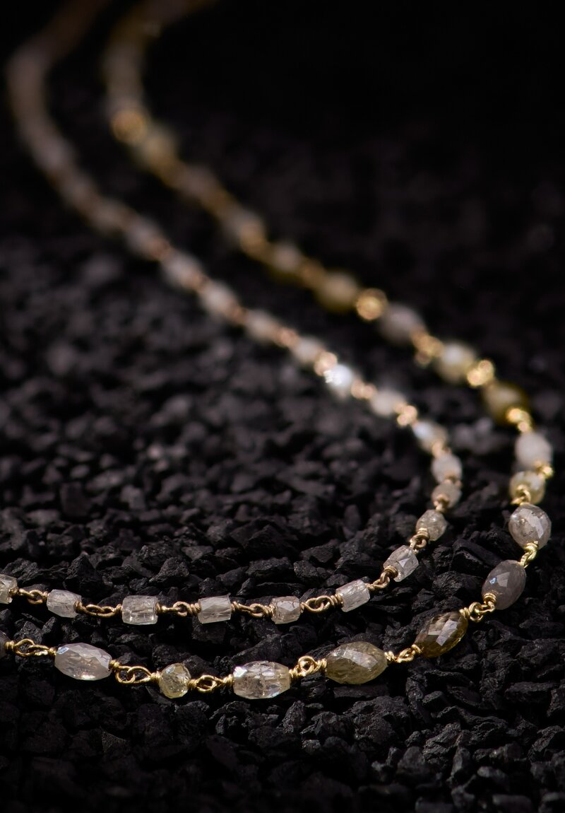 Anaconda 18K Rose Gold Rosary Necklace with Brown Diamonds