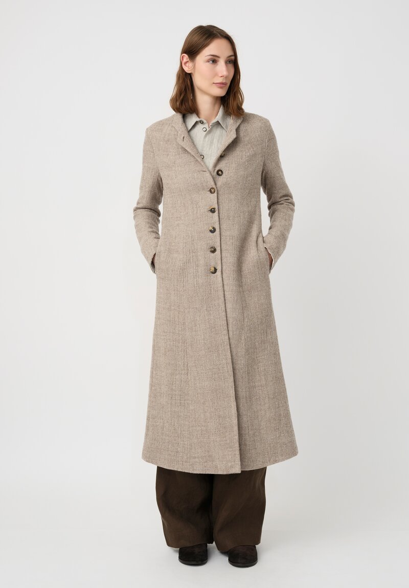 Forme d'Expression Thermal Habit Coat in Natural Almond