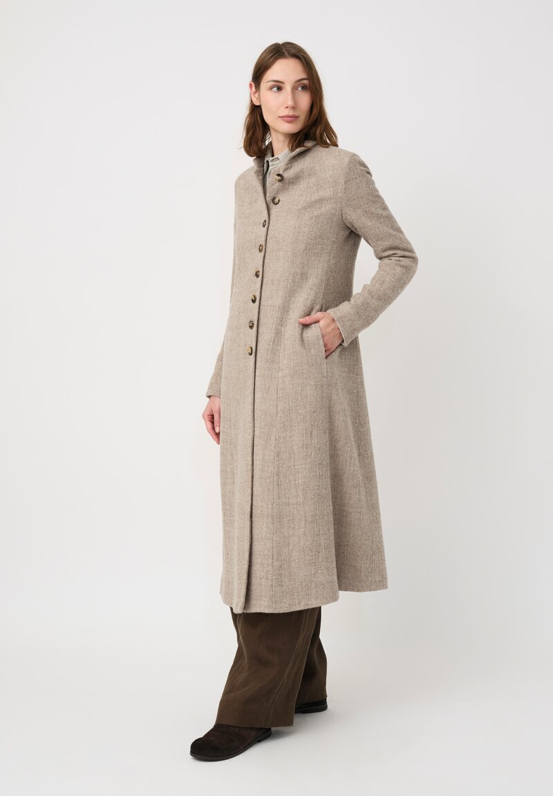 Forme d'Expression Thermal Habit Coat in Natural Almond