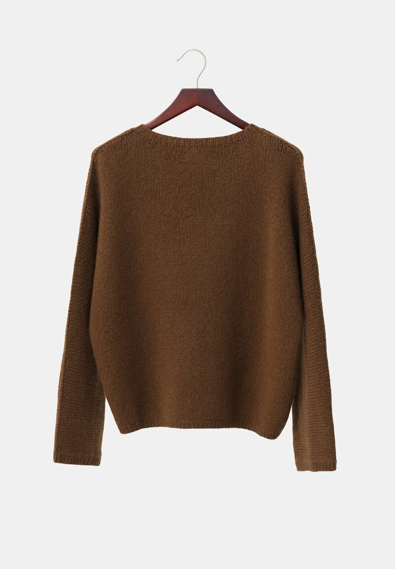Wommelsdorff Cashmere Hand-Knit Tiili Sweater in Celtic Brown	