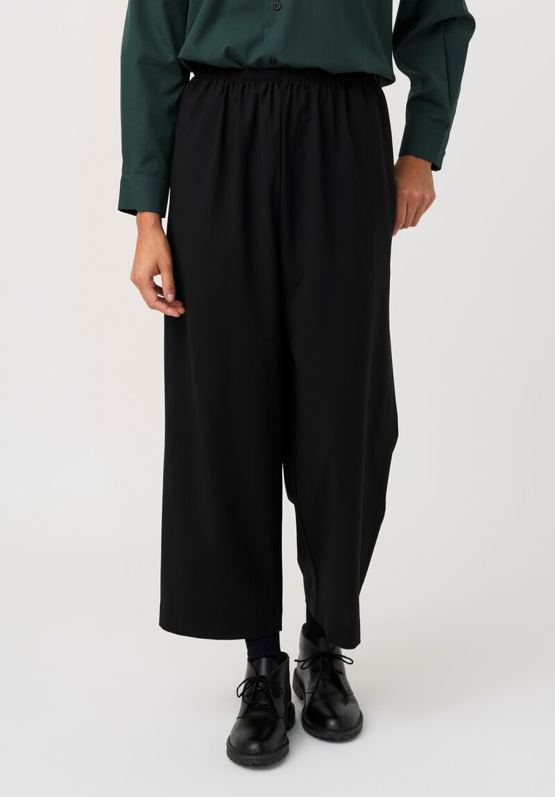 Eskandar Stretch Japanese Pull-On Cropped Pants