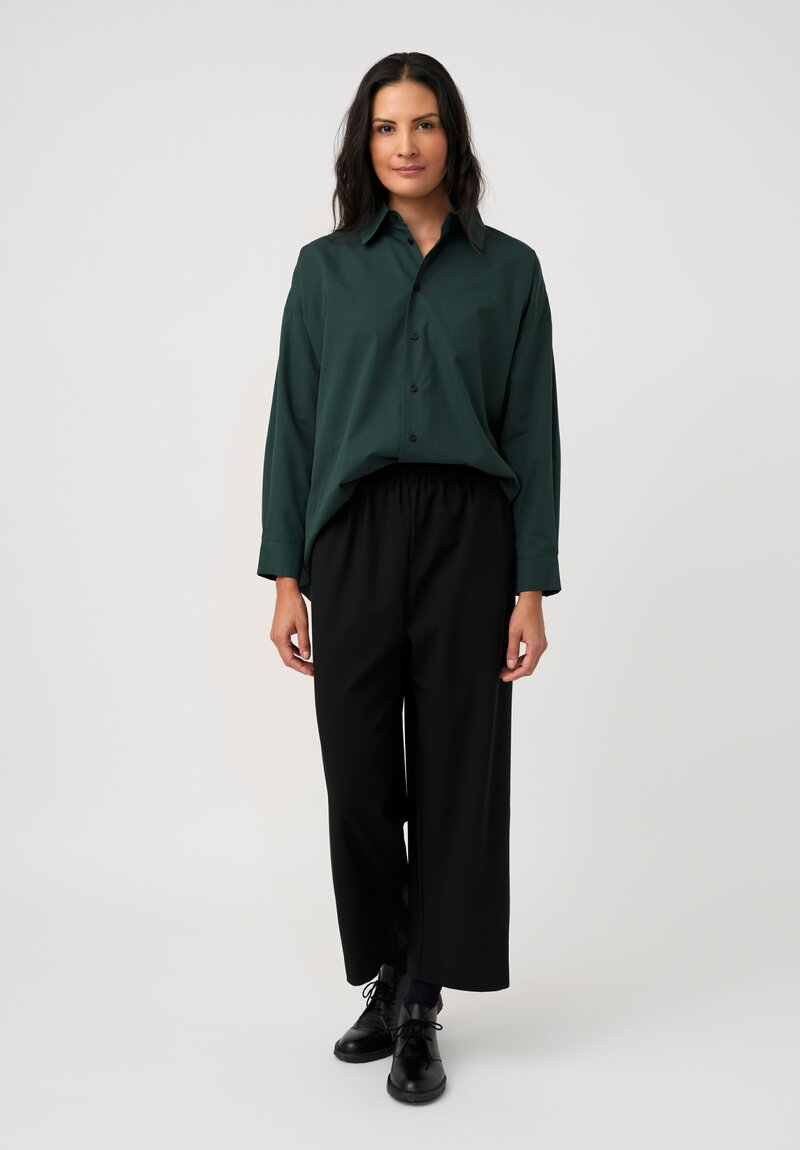Eskandar Stretch Japanese Pull-On Cropped Pants