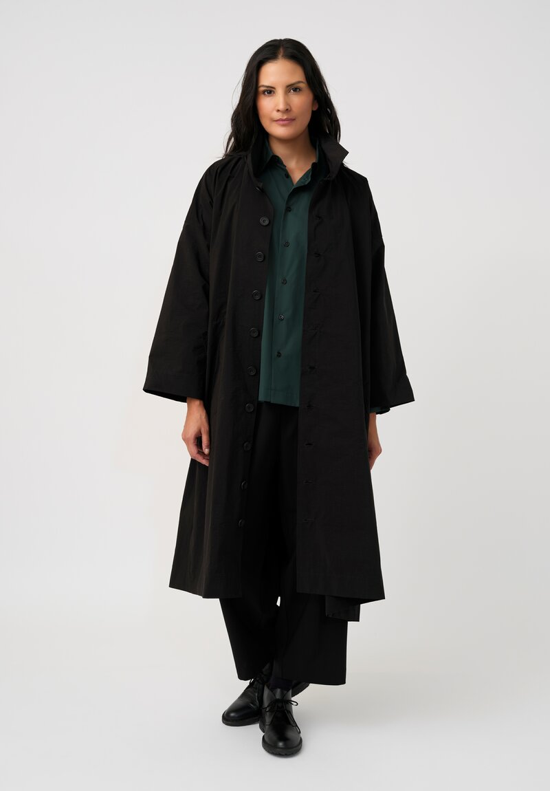 Eskandar Hideaway Hood Raincoat