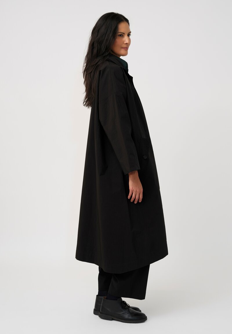 Eskandar Hideaway Hood Raincoat