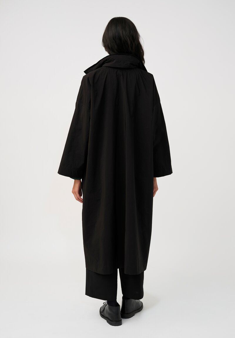Eskandar Hideaway Hood Raincoat