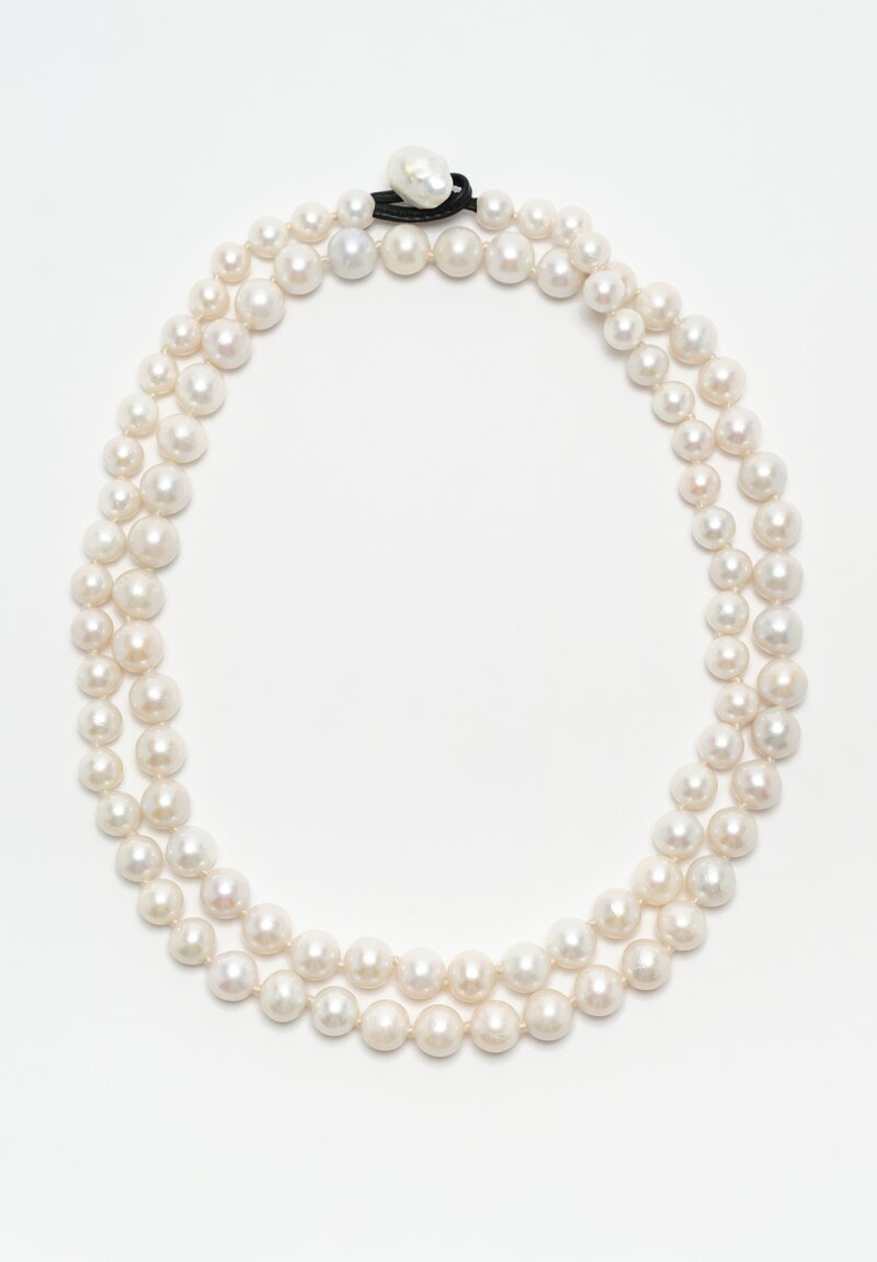Monies Astrée 53.5 Inch Long Freshwater & Baroque Pearl Necklace