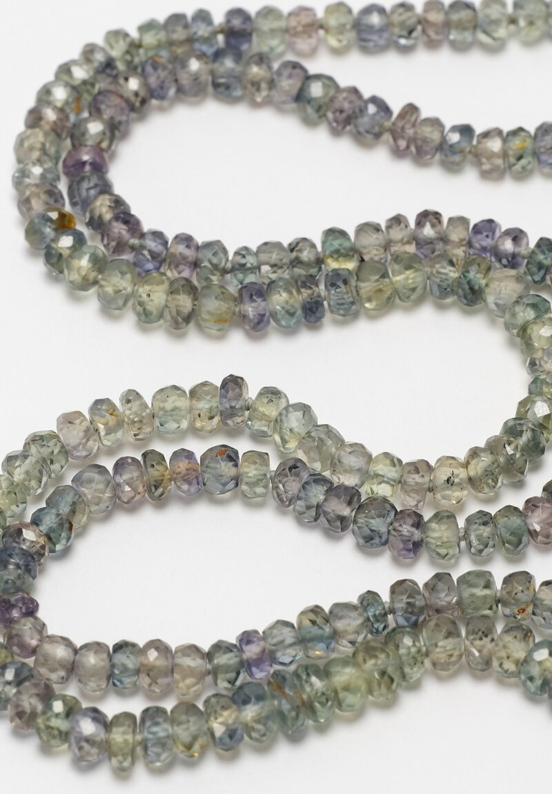 Denise Betesh Double Strand 18K, 20K, 22K & Green Sapphire Rondelle Beaded Necklace	