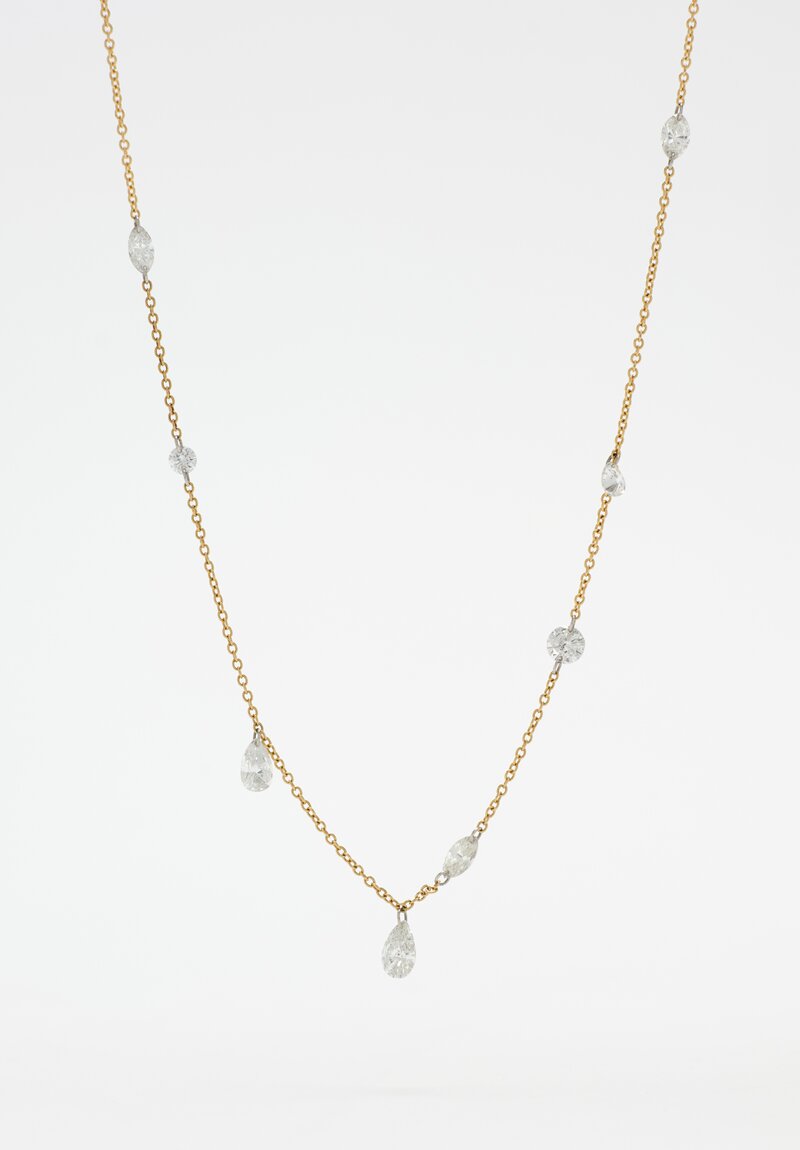 Tap by Todd Pownell 18K Cable Chain & Multi-Cut Diamond Necklace 18" 2.00cts