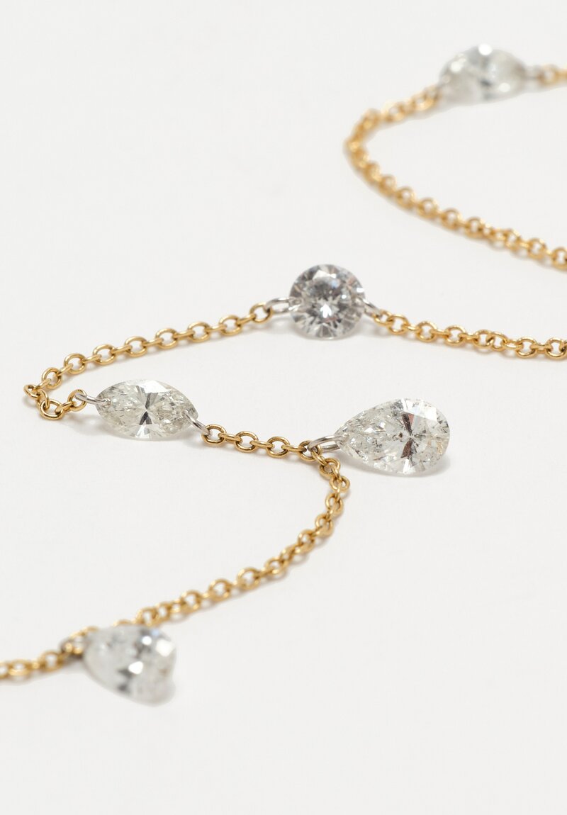 Tap by Todd Pownell 18K Cable Chain & Multi-Cut Diamond Necklace 18" 2.00cts