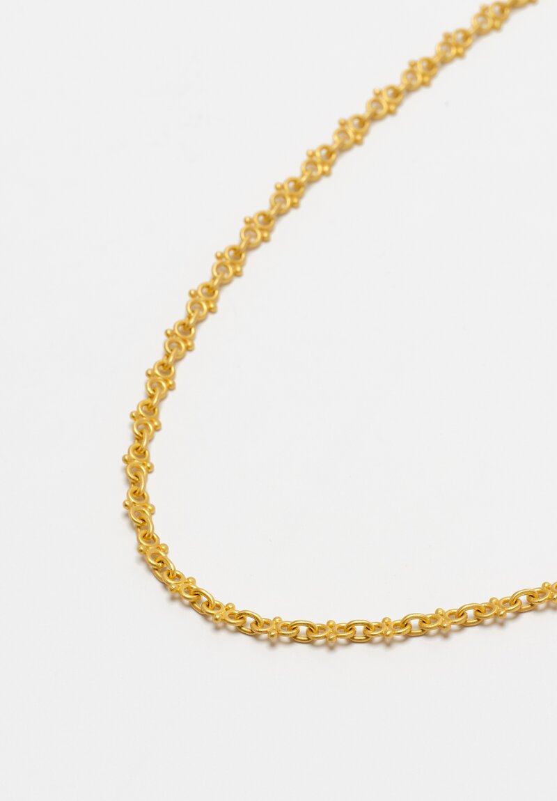 Denise Betesh Handmade 22K Double Ball Chain Necklace	