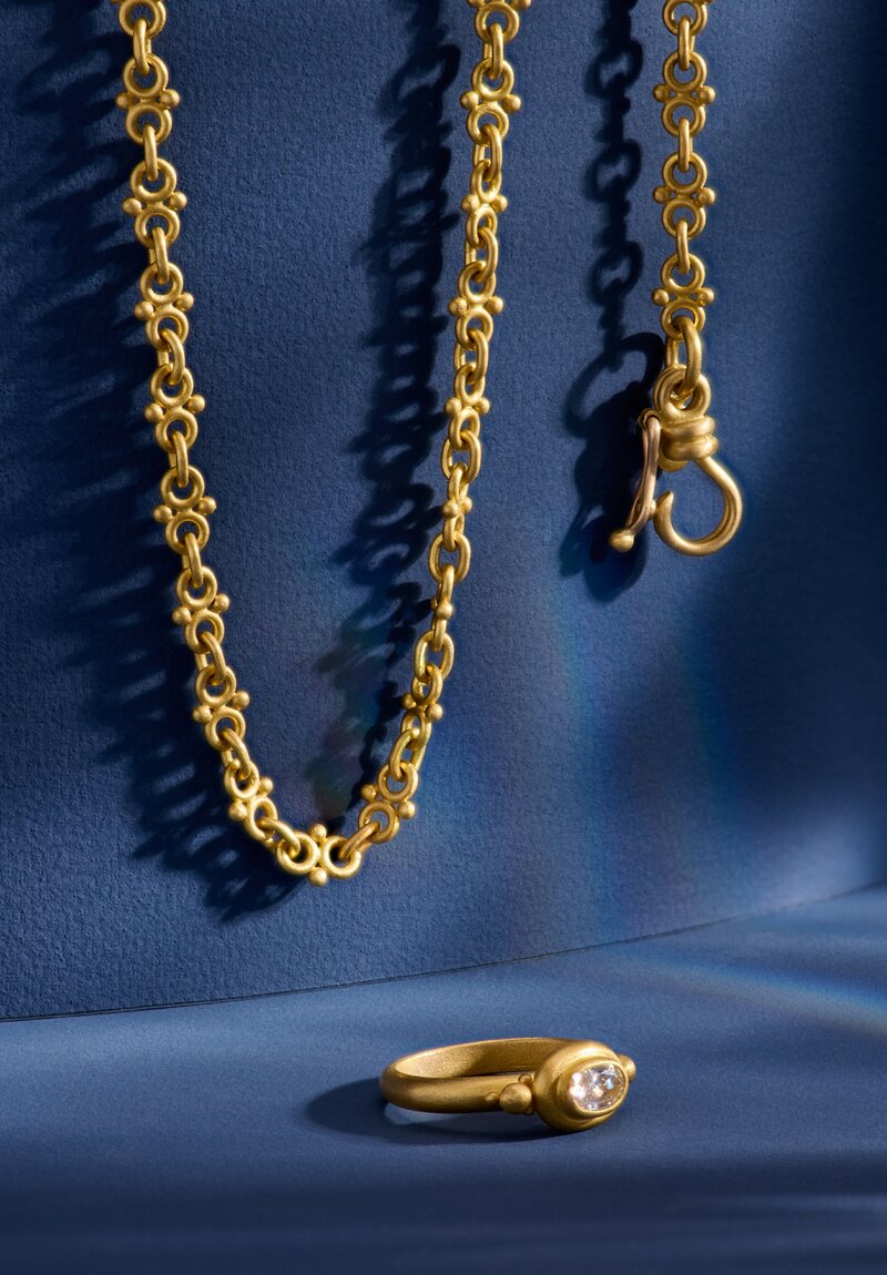 Denise Betesh Handmade 22K Double Ball Chain Necklace	