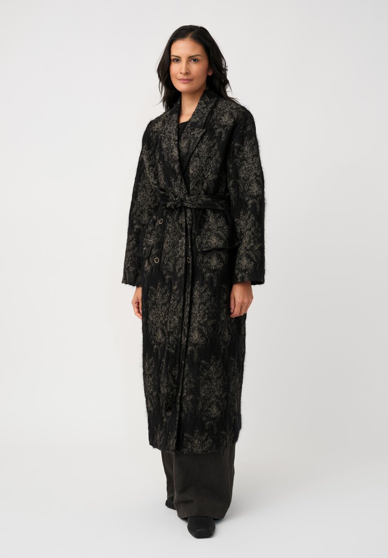 Uma Wang Angora Cicero Textured Trench Coat