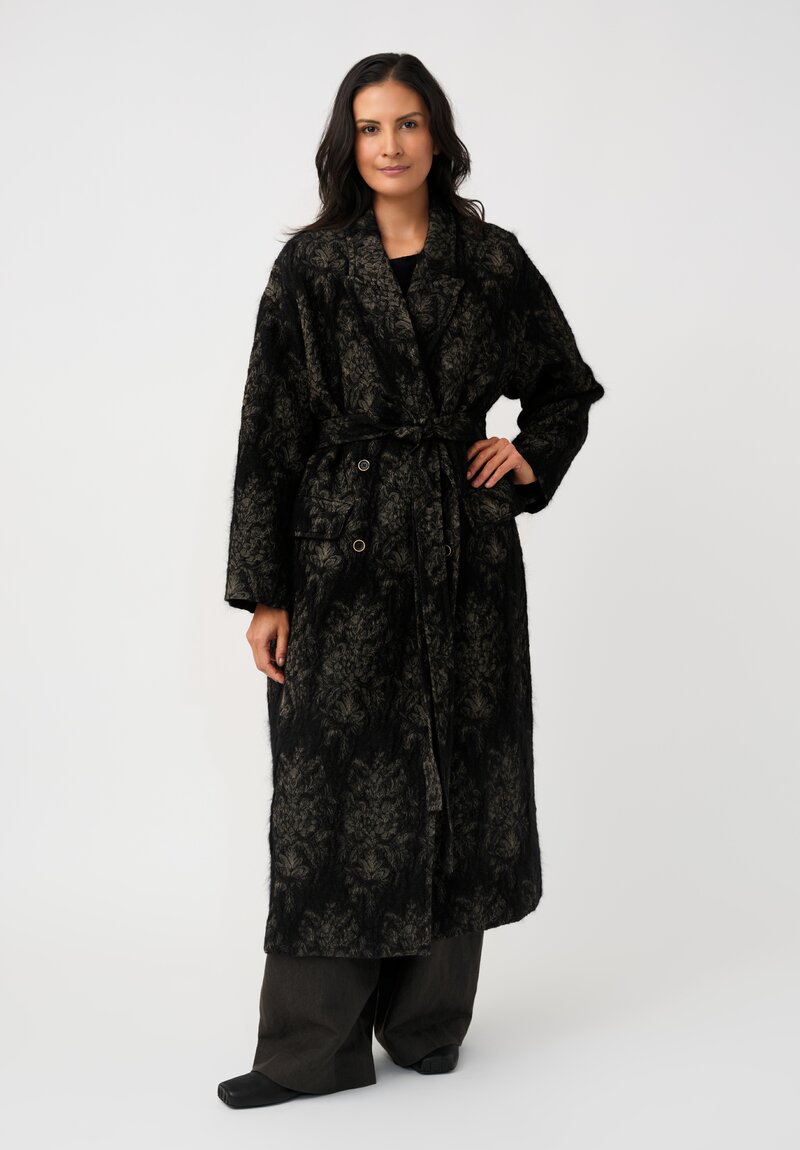 Uma Wang Angora Cicero Textured Trench Coat