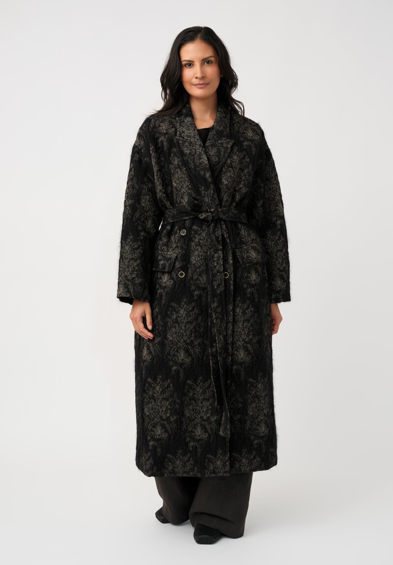 Uma Wang Angora Cicero Textured Trench Coat