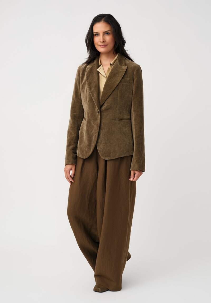 Uma Wang Cotton & Linen Velvet Karon Sport Jacket