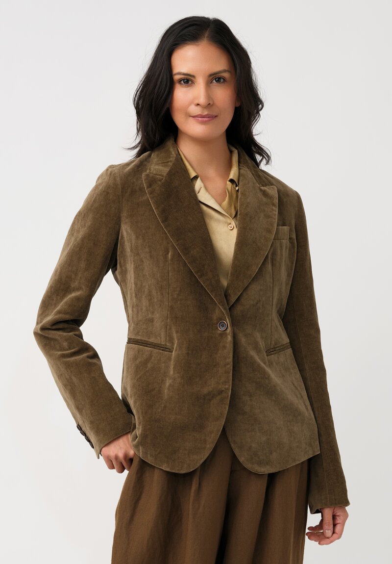 Uma Wang Cotton & Linen Velvet Karon Sport Jacket