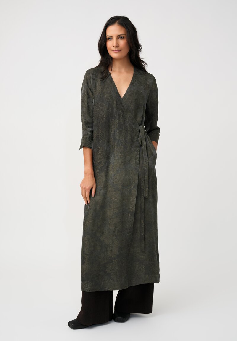 Uma Wang Jacquard Anthea Wrap Dress