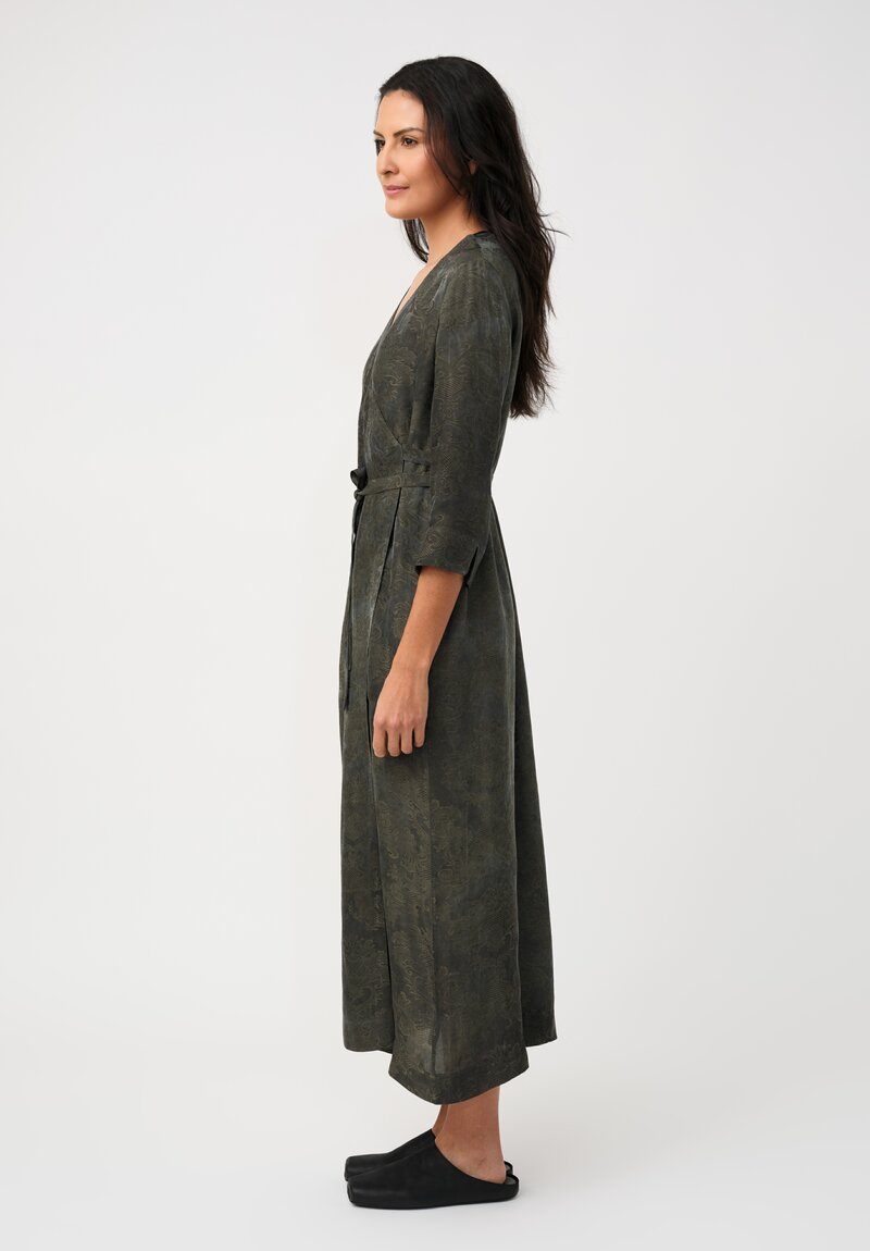 Uma Wang Jacquard Anthea Wrap Dress