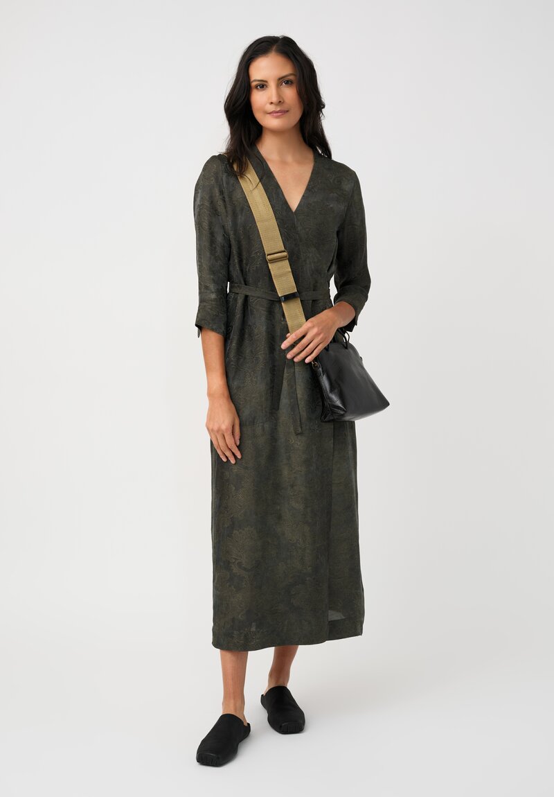 Uma Wang Jacquard Anthea Wrap Dress