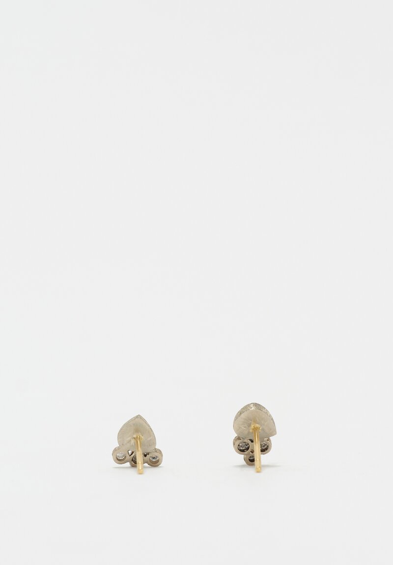 Tap by Todd Pownell 18K Gold & 14K White Gold Diamond Stud Earrings