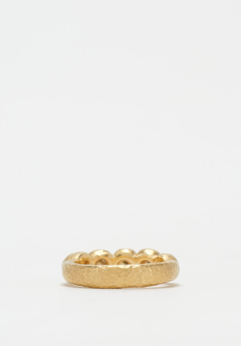 Tap By Todd Pownell Hammered 18K Raised Bezel & Rose Cut Diamond Ring