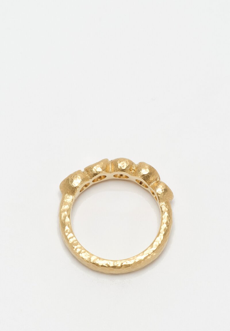 Tap By Todd Pownell Hammered 18K Raised Bezel & Rose Cut Diamond Ring