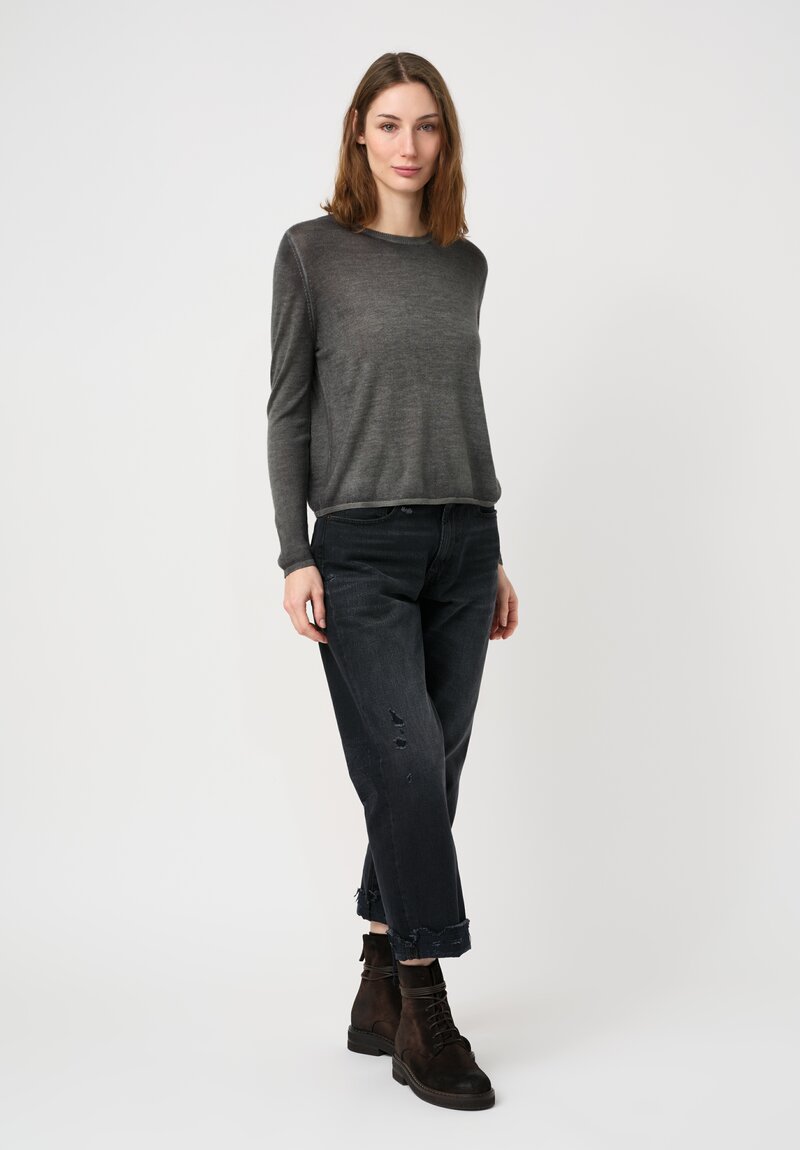 Avant Toi Cashmere & Silk Off Gauge Girocollo Sweater