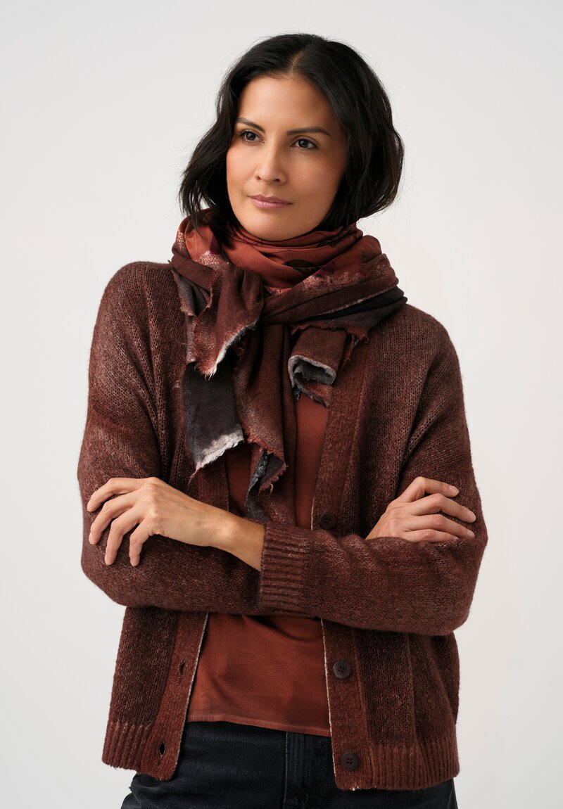 Avant Toi Cashmere & Silk Rasato Cardigan in Cuoio Brown