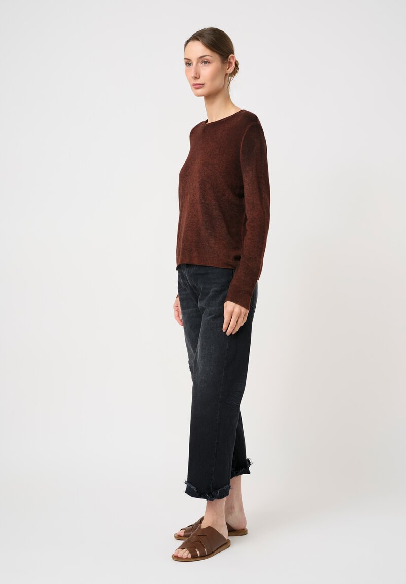 Avant Toi Hand-Painted Lightweight Cashmere Collo Dritta Sweater