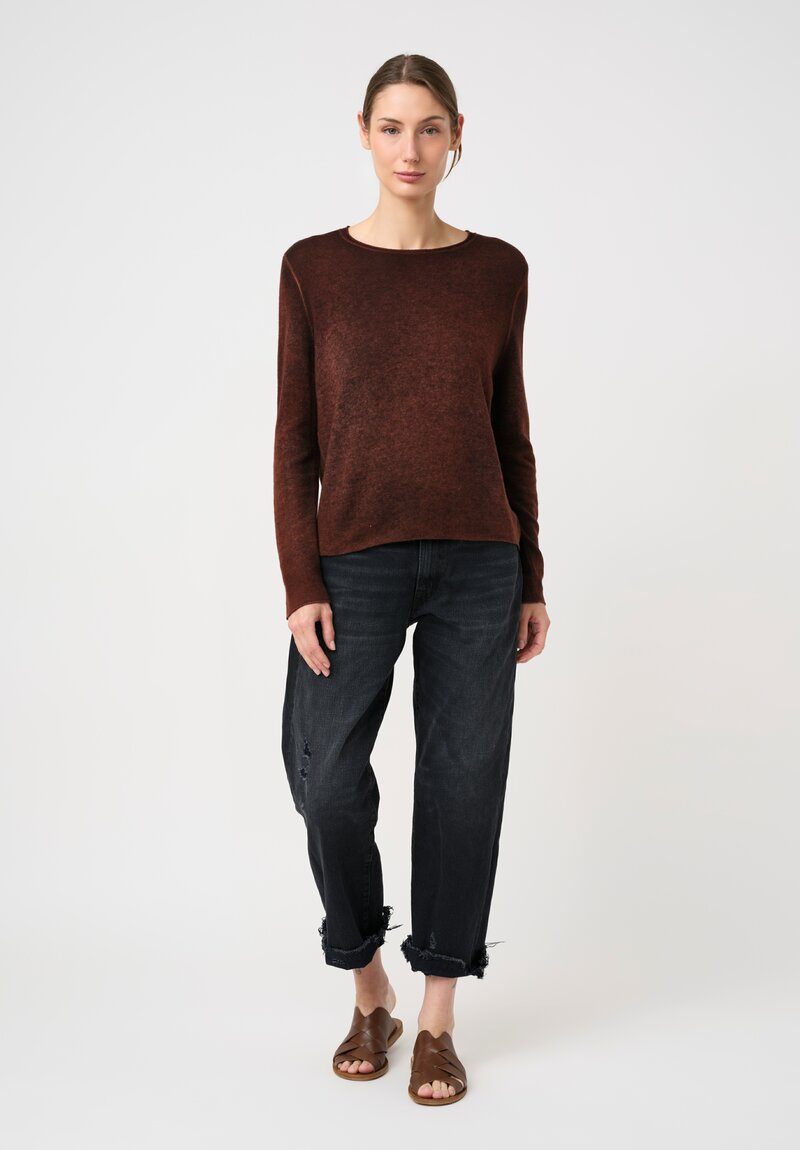 Avant Toi Hand-Painted Lightweight Cashmere Collo Dritta Sweater
