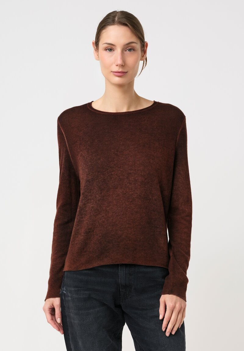 Avant Toi Hand-Painted Lightweight Cashmere Collo Dritta Sweater