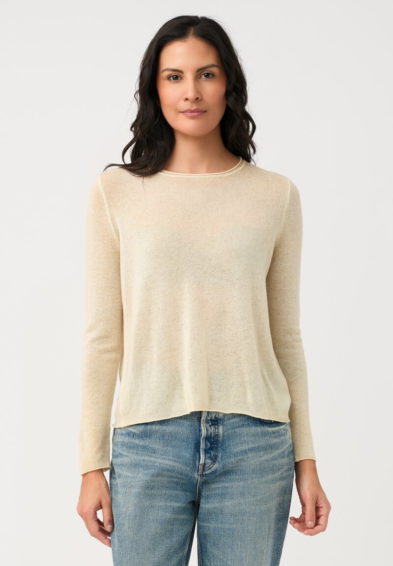 Avant Toi Cashmere Girocollo Sweater in Vaniglia Cream
