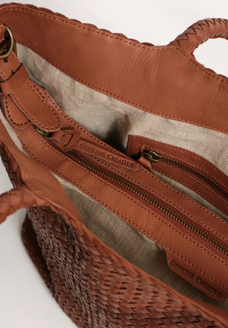 Officine Creative Woven Leather Raquel Tote