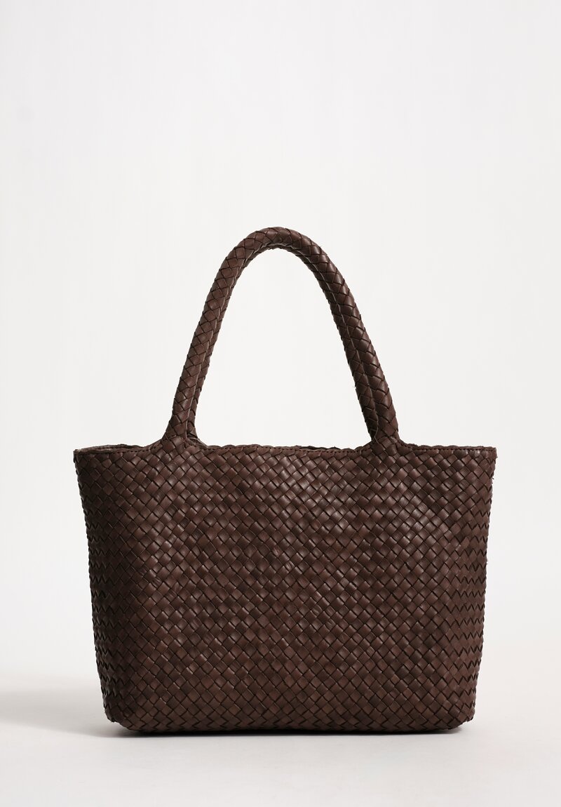 Officine Creative Woven Leather Raquel Mini Tote Moro Brown