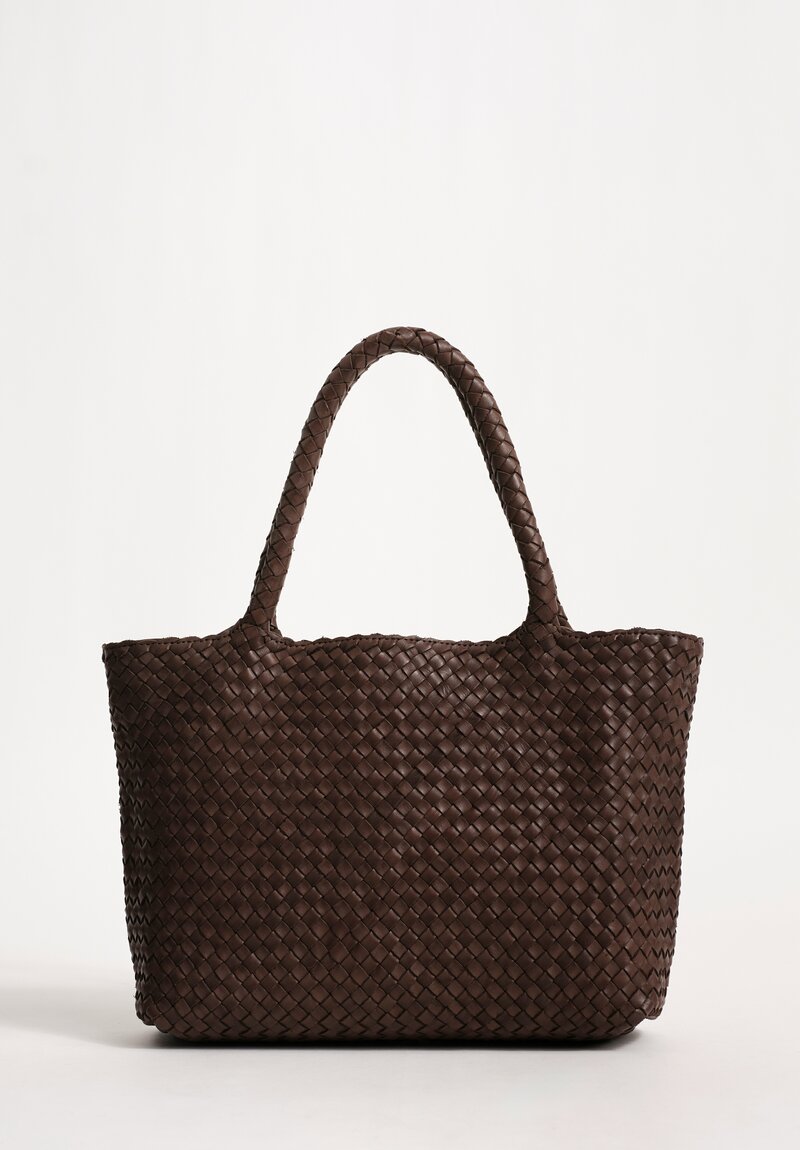 Officine Creative Woven Leather Raquel Mini Tote Moro Brown