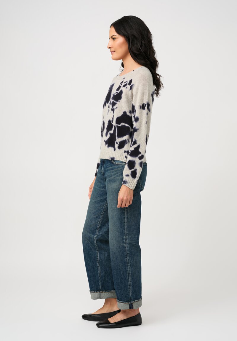 Suzusan Cashmere Hand-Dyed Madara Shibori Seamless Sweater