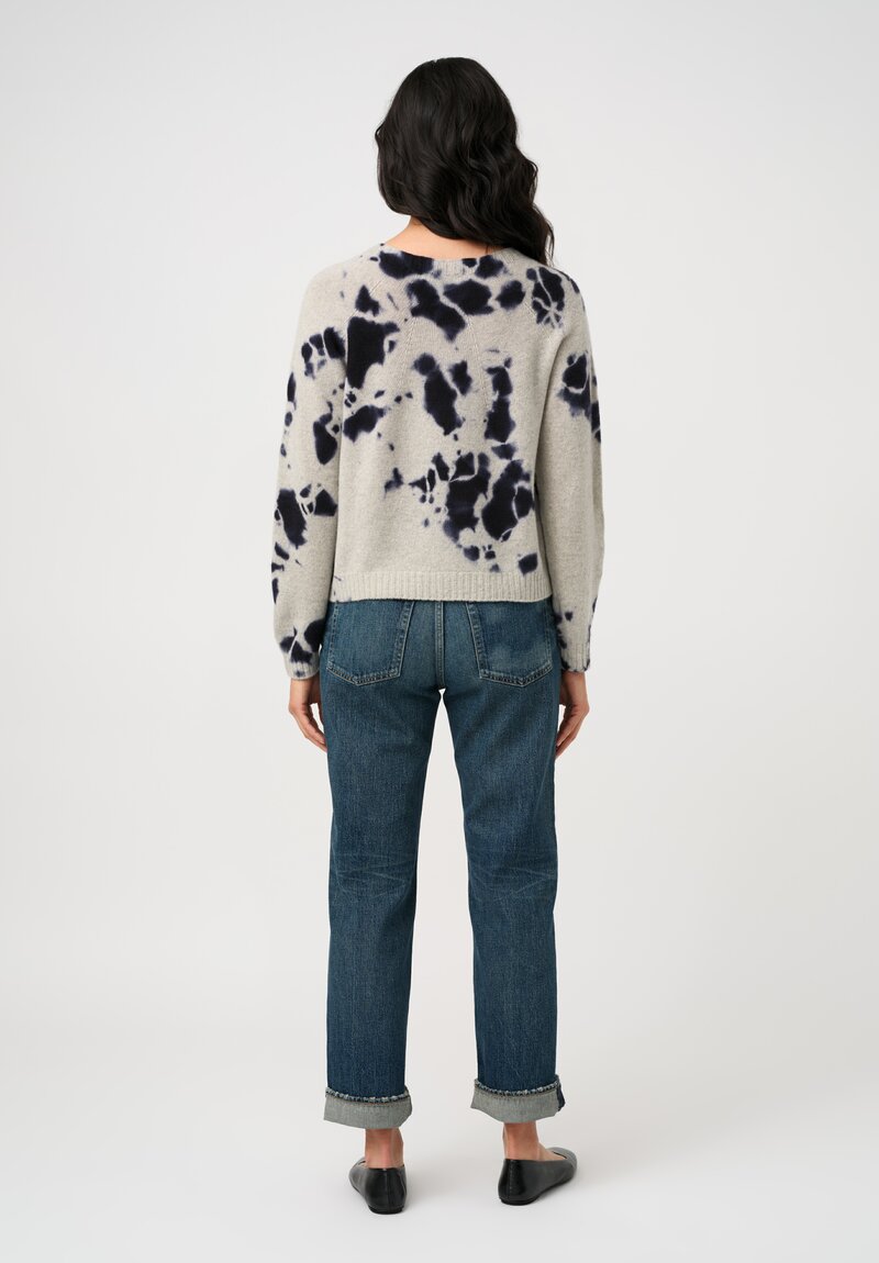 Suzusan Cashmere Hand-Dyed Madara Shibori Seamless Sweater